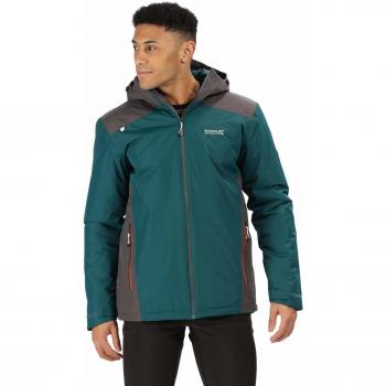 Regatta Thornridge II - Chaqueta térmica Impermeable con Capucha para Hombre, Thornridge II - Chaqueta térmica Impermeable con Capucha, Hombre, Color Verde Azulado Profundo/imán, tamaño XX-Large