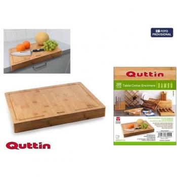 Tabla de Cortar Bambú con Borde 45x35x12cm - Quttin