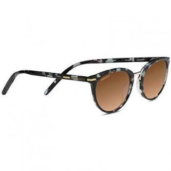 Serengeti Women's Polarized Oval Sunglasses, Brown, One Size