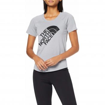 The North Face Graphic Play Hard-EU Camiseta de Manga Corta, Mujer, TNF Light Grey Heather, M