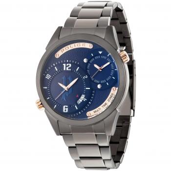 Reloj Police Dugite de 48mm con Correa de Acero Inoxidable Gris y Movimiento de Cuarzo