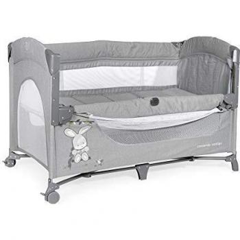 Innovaciones MS - Cuna de Viaje + Colecho 630401 - Dos alturas, Cambiador y Mosquitera -Gris
