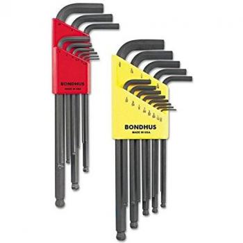 Ball-End Hex Key, 22-Piece Set, Sae/metric, Black Oxide