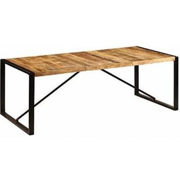 Solid Mango Wood Dining Table 220x100x75 cm