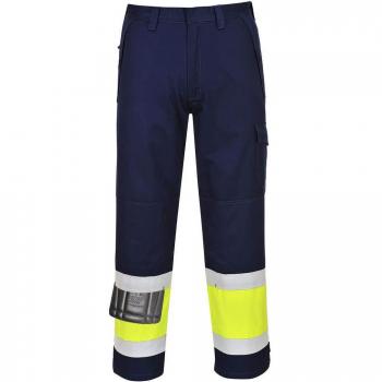Pantalones Resistentes al Fuego para Hombre Hi Vis Amarillo / Marino XL 34