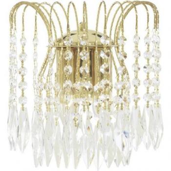 Aplique de diseño Waterfall Crystal Gold 2 bombillas 26cm