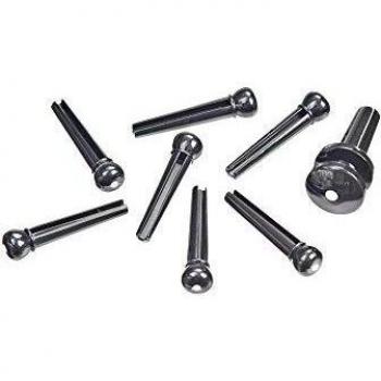 Planet Waves Injected Molded Bridge Pins with End Pin Set Ebony and Ivory Dot