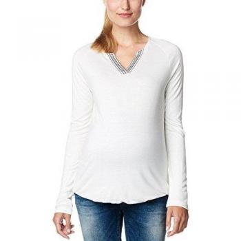 ESPRIT Maternity Tee ls-Camiseta de manchas largas premamá  Mujer    blanco marfil