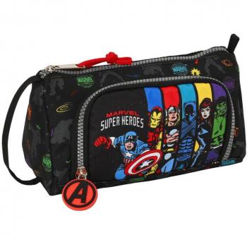 Estuche Escolar Completo Avengers Super Heroes con Bolsillo Desplegable 20x11x8,5 cm - Safta