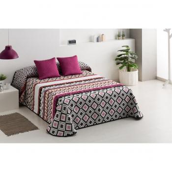 Glam Andros 1 - Colcha jacquard para cama de 135 cm, 235 x 270 cm, color rosa
