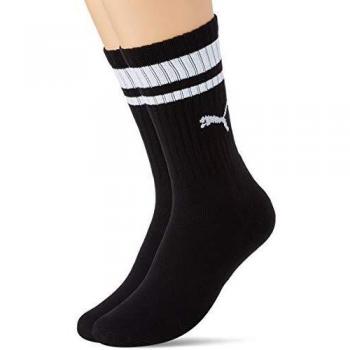 Puma Crew Heritage Stripe Socks (2-Pack) Unisex Black