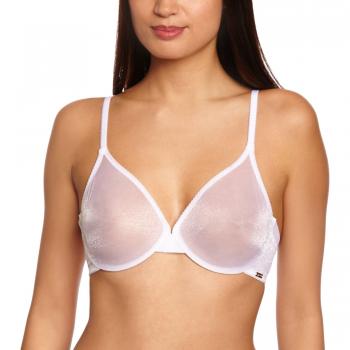 Gossard Women's Glossies Sheer Plunge Bra - White - Size 34D
