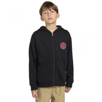 Sudadera con capucha Element Seal Full Zip negra y roja infantil - S