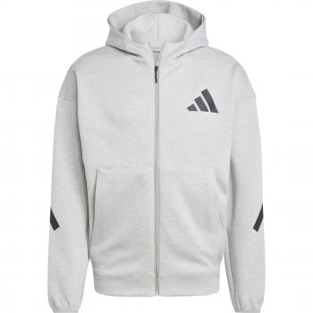 Adidas Z.N.E. Full-Zip Hooded Jacket for Men - Grey - Size XXL - Poly Mesh