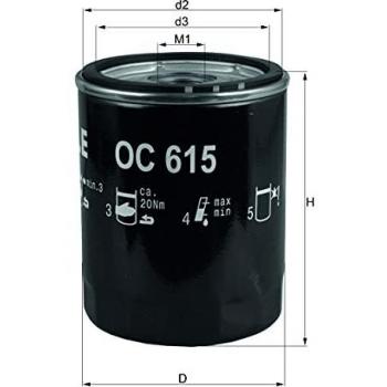 Knecht OC 615 Filtro de aceite
