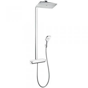Hansgrohe 27112400 Raindance Select E 360 columna de ducha, 3 tipos de chorro, blanco/cromo