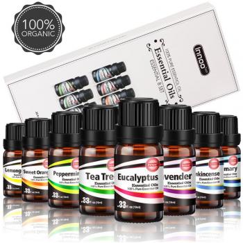Innoo Tech 100% Natural Puro 8 * 10ml Aceites Esenciales Aromaterapia