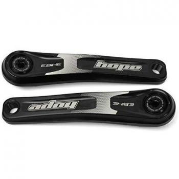 Bielas de Aluminio CNC Eloxidas para E-Bike MTB Hope - Negro, Offset Estrecho 165mm