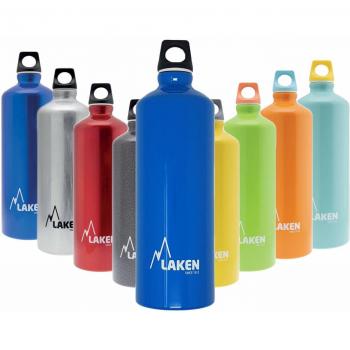 Laken Futura Botella de Agua, Cantimplora de Aluminio Boca Estrecha 1L Celeste
