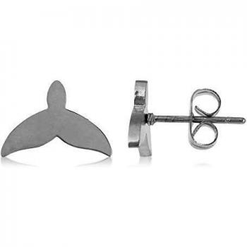 Córdoba Jewels | Pendientes en plata de ley 925 con diseño Colita Ballena Silver
