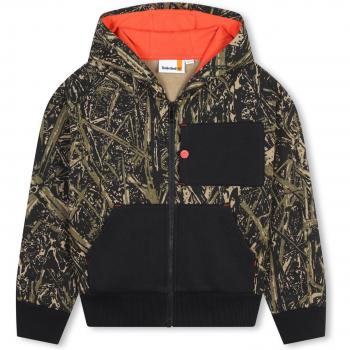 Timberland - Sudadera de niño estampada con capucha y cierre de cremallera T60325