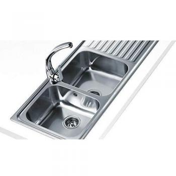 Fregadero Reversible Teka Classic 2C 1E en Acero Inoxidable, Referencia 10119023 para Mueble de 80 cm