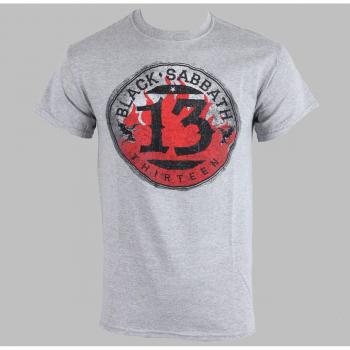 Black Sabbath - 13 Flame Circle T-Shirt - Grey - ROCK OFF S