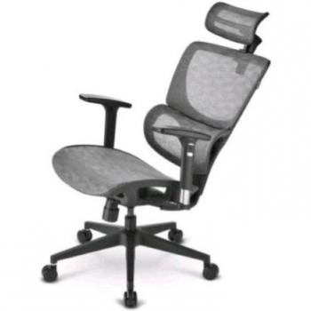 Sharkoon OfficePal C30M Silla de Oficina de Malla con Respaldo de Malla, Color Negro y Gris