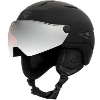 Casco Rossignol Fit Visor Impacts negro con lente espejada S2 naranja - M-L