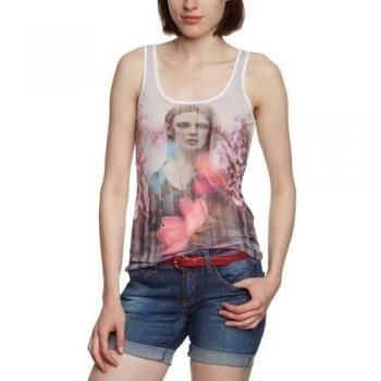 Only - Chaleco sin mangas para mujer, talla 40, color cloud dancer print flower
