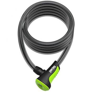 ONGUARD Neon Candado Espiral, 180 cm x 12 mm, Verde