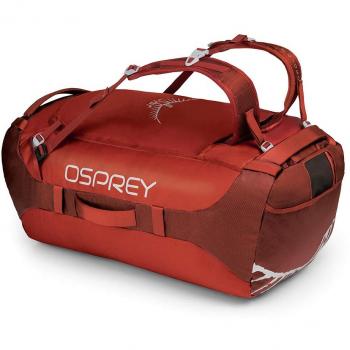 Osprey Transporter 95 Unisex Durable Duffel Travel Pack with Harness - Ruffian Red