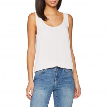Object Objbay S/l Top Noos, Camiseta sin Mangas para Mujer, Blanco White, 36