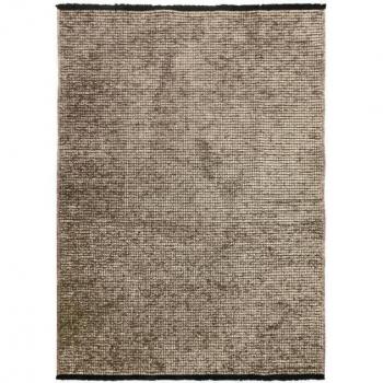 Alfombra plana de algodón negra con reflejo de luz gris 160x230 cm