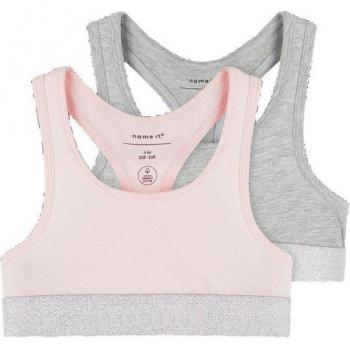 Top Name It F 2P Barely Pink Mujer - Top corto, 2 unidades, color rosa pálido