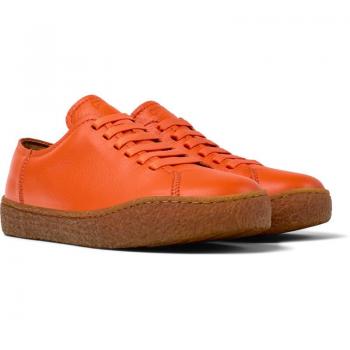 CAMPER Peu Terreno Women's Sneakers - Orange, Size 35/5, Smooth Leather