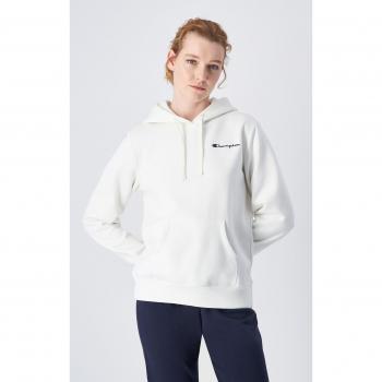 Sudadera Champion Hooded Sweatshirt Mujer Small Logo Blanco Puro - XL