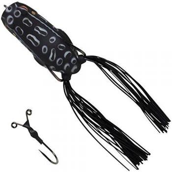 Savage Gear 3D Pop Frog – Rana de goma para pesca de lanzado en percas y lucios, cebo de superficie, baits, lucios, longitud: 5,5 cm/14 g, color: Black Frog