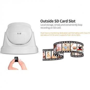 Sricam SriHome SH030 - Cámara de vídeo Wi-Fi IP con cámara inalámbrica de 3,0 megapíxeles HD IR Cut NVR P2P Soporte SD Audio
