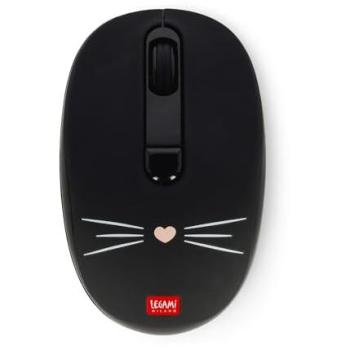 Ratón Inalámbrico Ultra Compacto Legami Kitty con Receptor USB, 3 Velocidades y Conexión hasta 10 m