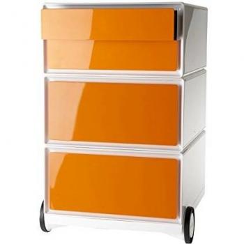 Cajonera móvil Paperflow EasyBox 4 cajones frontales ABS brillante naranja 64,2x39x43,6 cm