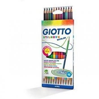 Lápiz de Color Bi-color Giotto Stilnovo Estuche 12 Unidades