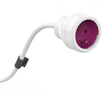 POWERCUBE PLUG EXTENSION 5M PURPLE 8202/FRPE5M - Alargador de 5 metros, color púrpura, con interruptor, base múltiple