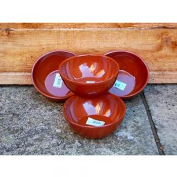Cuenco de terracota de 15 cm de diámetro, 6,5 cm de alto, juego de 2 unidades