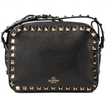 Valentino Garavani Women's Rockstud Crossbody Bag in Black - 5W2B0809VSF0NO, Mini Bag, Color: Black, Size: OS, Female, Studded Black Leather Crossbody Bag, Sizes
