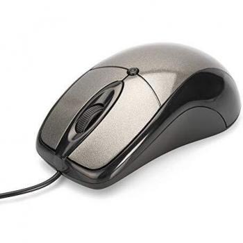 Ratón Óptico USB Ambidextro con 3 Botones y Rueda, Modelo 81046, Color Negro - Marca Digitus by Assmann