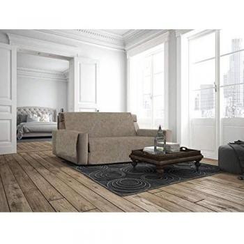 Italian Bed Linen Cubierta de sofá Anti-Deslizamiento Confort,2 Plazas, marròn