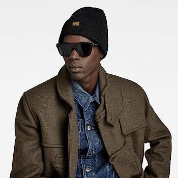 G-Star Raw Effo Long Beanie - Unisex, Black, Sustainable, Recycled Polyester