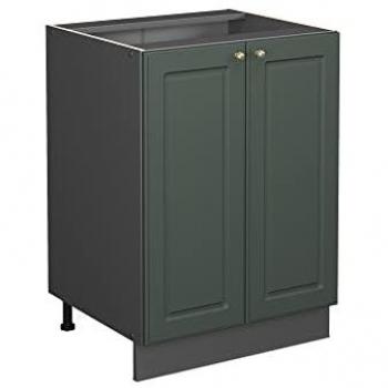 Mueble bajo de cocina Fame-Line, Verde dorado, 60 cm sin encimera, estilo Casa de campo