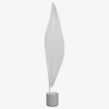 Lámpara de pie Artemide Cosmic Leaf diseño moderno, transparente y cromo, altura 192 cm